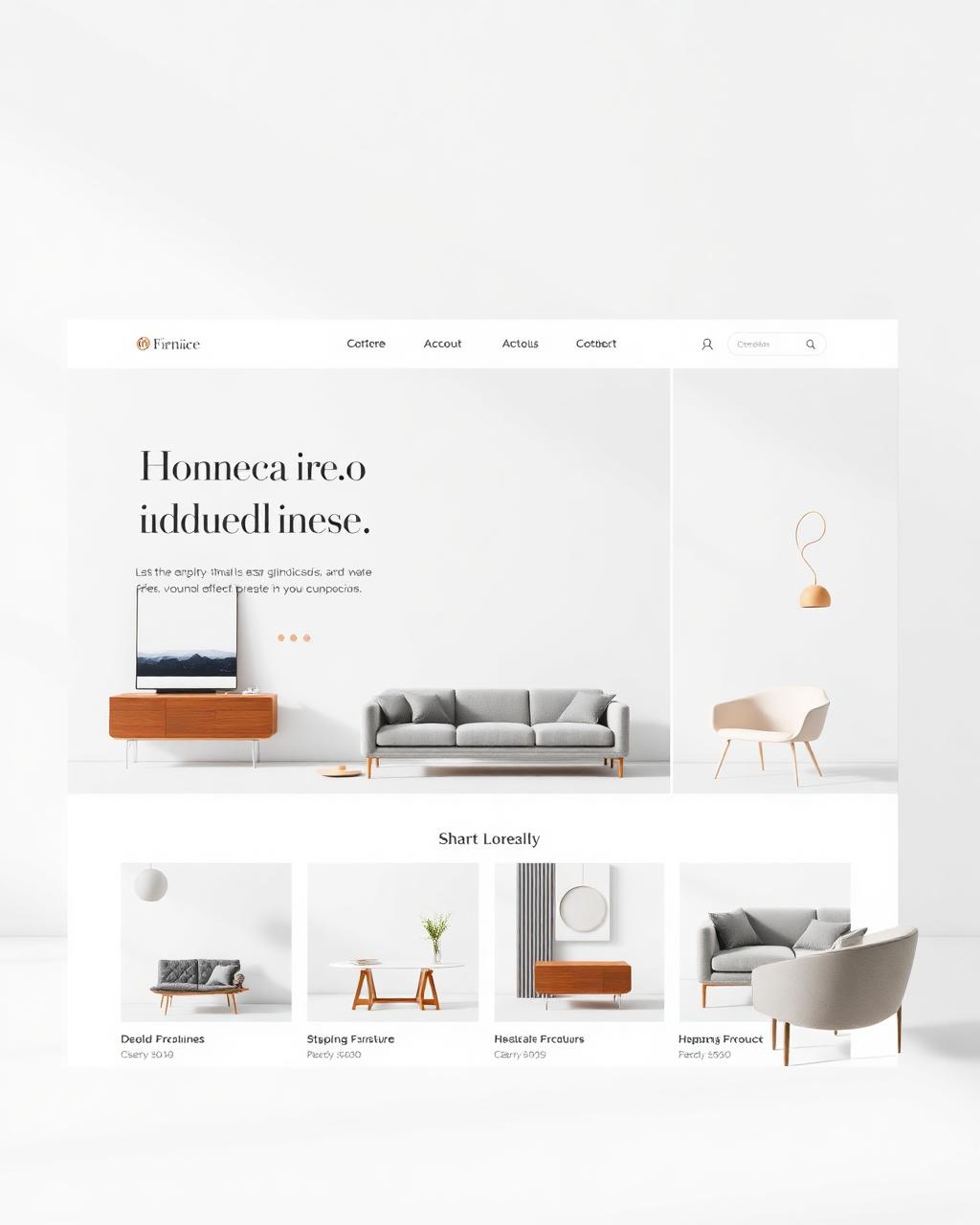Minimal furniture e-commerce website built for Nexus Retail