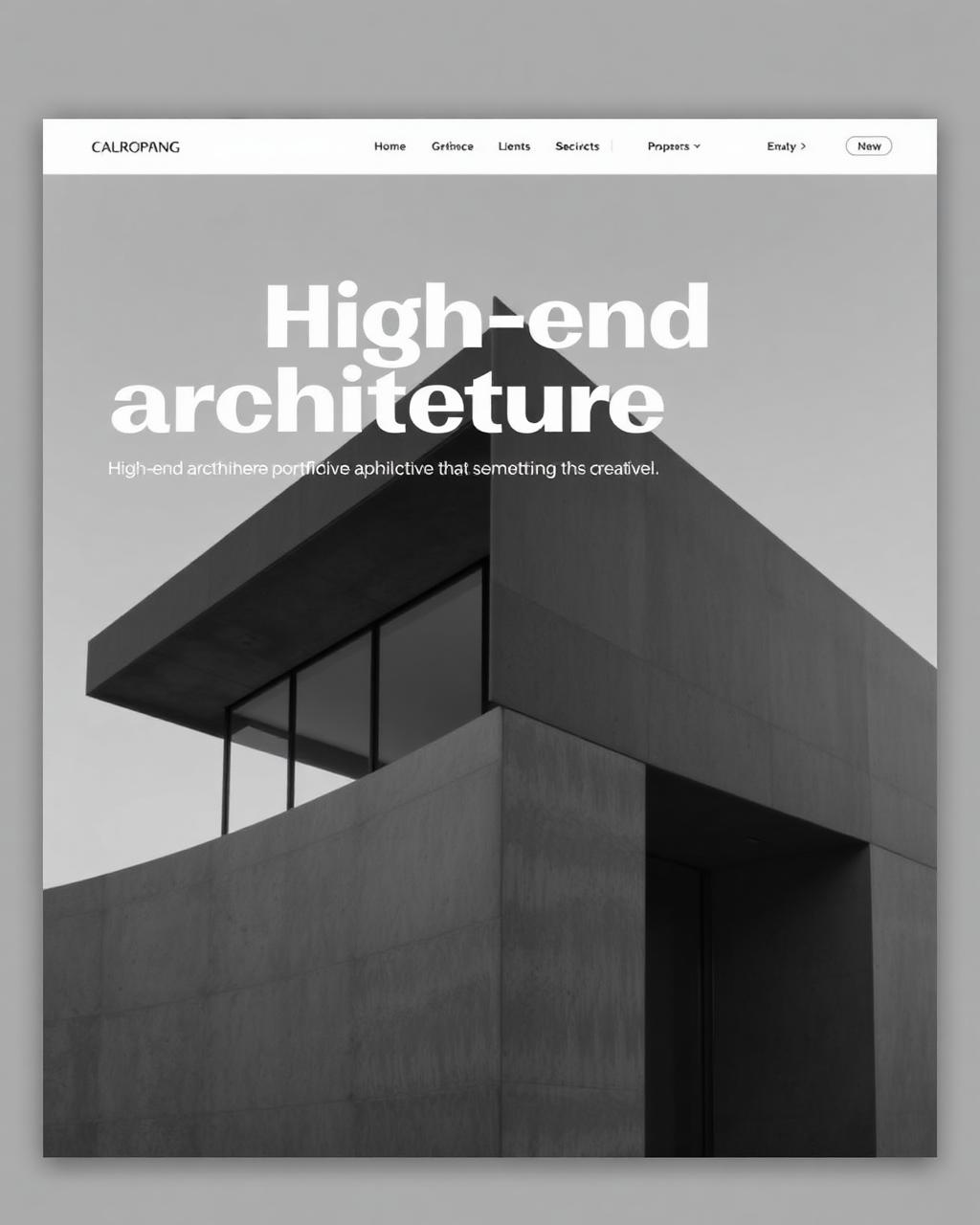 Architecture studio portfolio website built for Kinetico Studio